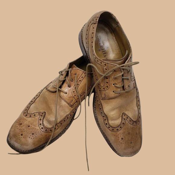 Cole Haan Wingtip Giraldo Derby Brogue Shoe British Tan 9M Leather Goodyear Sole main image 9